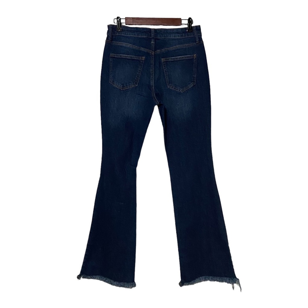 NoBo Hi Waisted Flare Distressed Jeans Blue - Picture 10 of 15